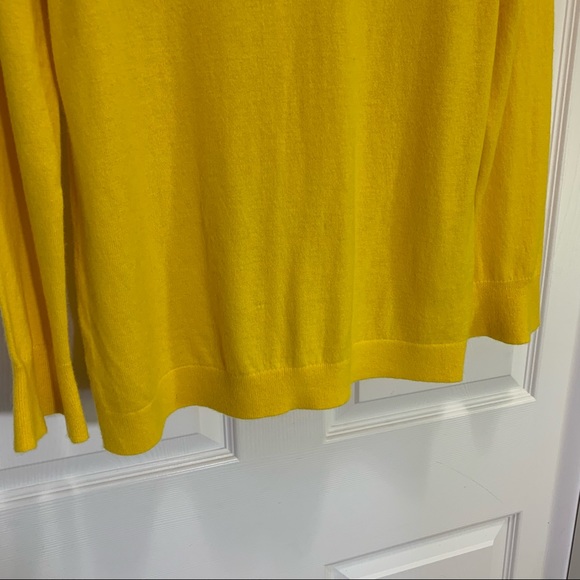Talbots Yellow Crewneck Sweater w/ Lambs Wool LP - Picture 3 of 7
